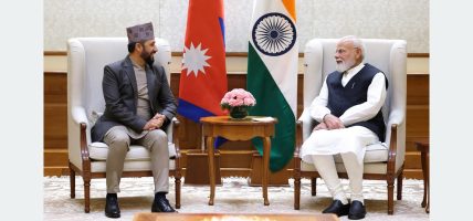 भारतका प्रधानमन्त्री मोदी र सभापति लामिछानेबीच भेटवार्ता