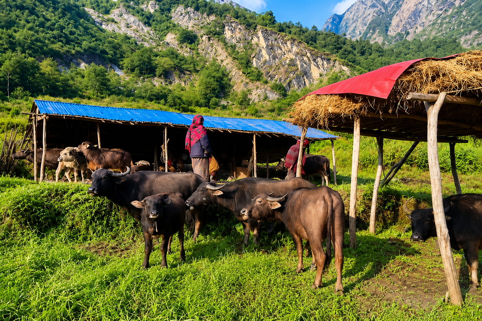 बुढापाकाले धानेको घुम्ती गोठ