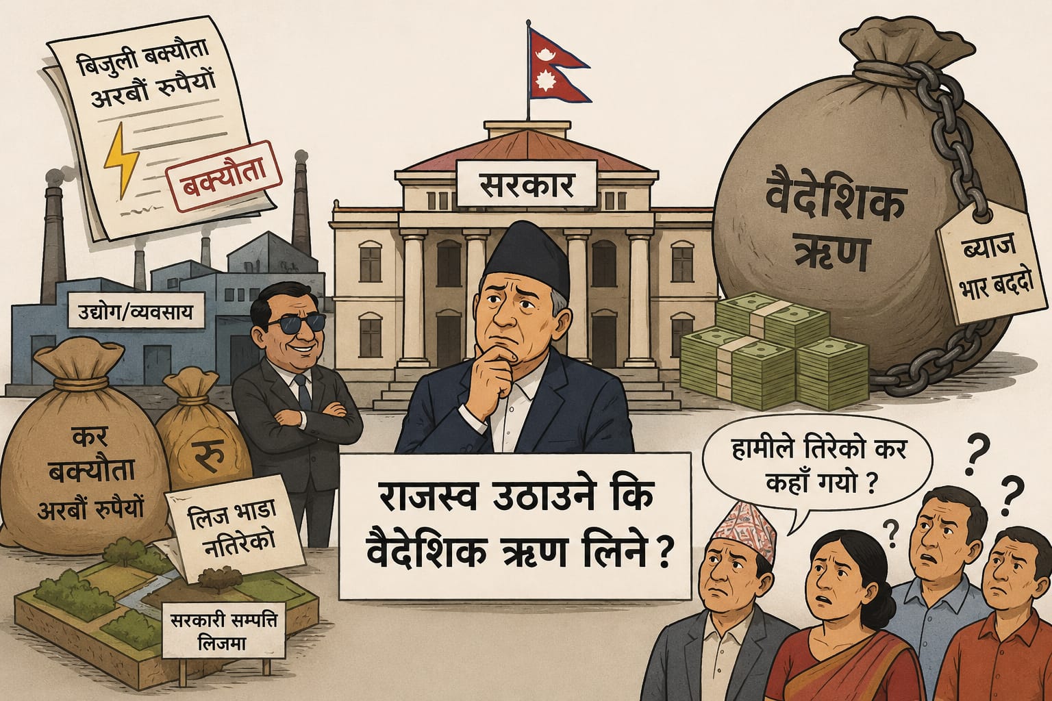 राजस्व संकलन कमजोर, वैदेशिक ऋणमा निर्भरता बढ्दै : सरकारमाथि गम्भीर प्रश्न राजस्व संकलन कमजोर, वैदेशिक ऋणमा निर्भरता बढ्दै : सरकारमाथि गम्भीर प्रश्न
