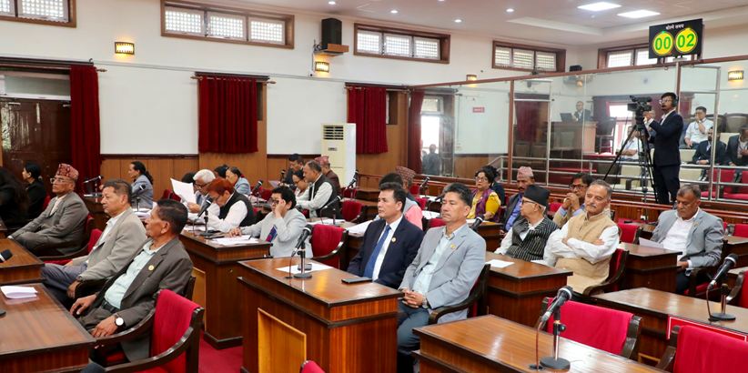 राष्ट्रियसभा बैठकः ‘एकताबद्ध भएर राष्ट्रिय विपत्तिसँग जुधौँ’